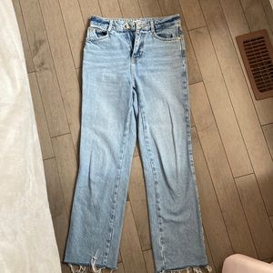 Zara jean with patch on the back - worn once